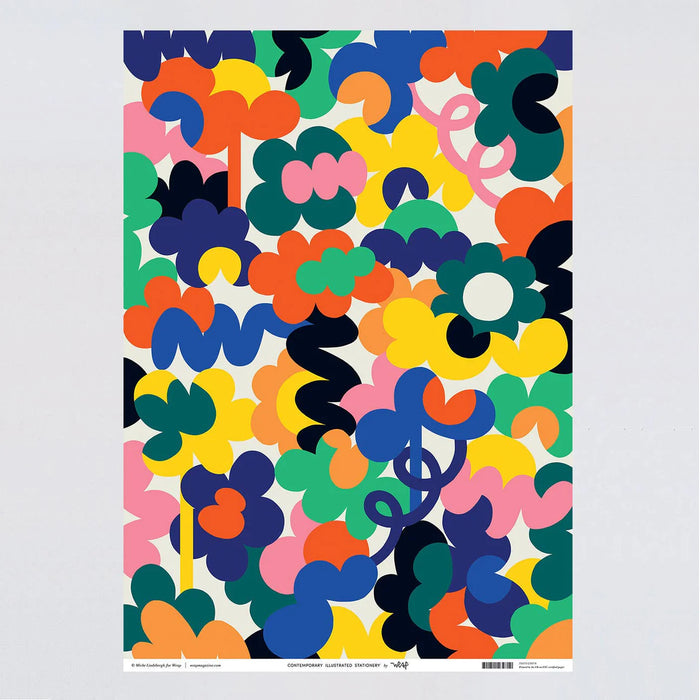 "Abstract Flowers" - Geschenkpapier