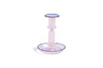 HAY Kerzenhalter FLARE - Candleholder Stripe Pink With Blue M