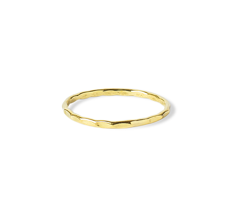 Ting Goods Ring HAMMERED THIN BAND Messing