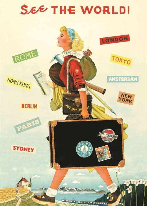 Cavallini Geschenkpapier/Poster See The World