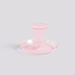 HAY Kerzenhalter FLARE - Candleholder Stripe Pink With White S