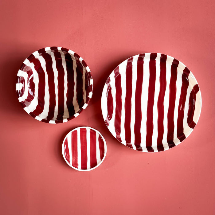 Schale Stripes - tramonto red