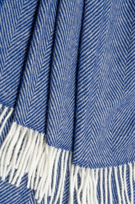 Wolldecke / Kuscheldecke herringbone baltic sea limited edition