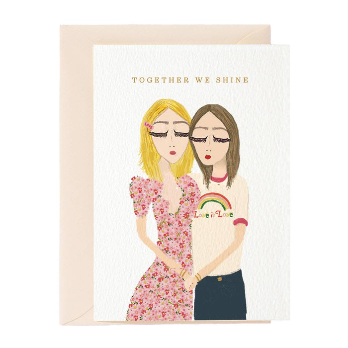 Grußkarte - Together We Shine by Nelly Castro