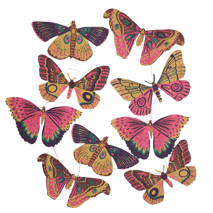 Schmetterling (Vertikal) - Genähte Wandbehang