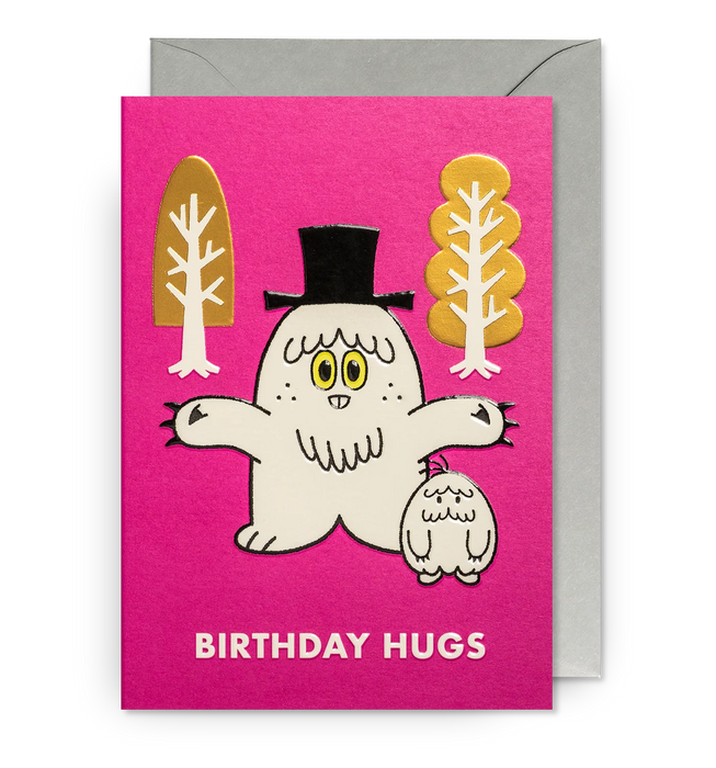 Grußkarte - Monster Hugs Birthday