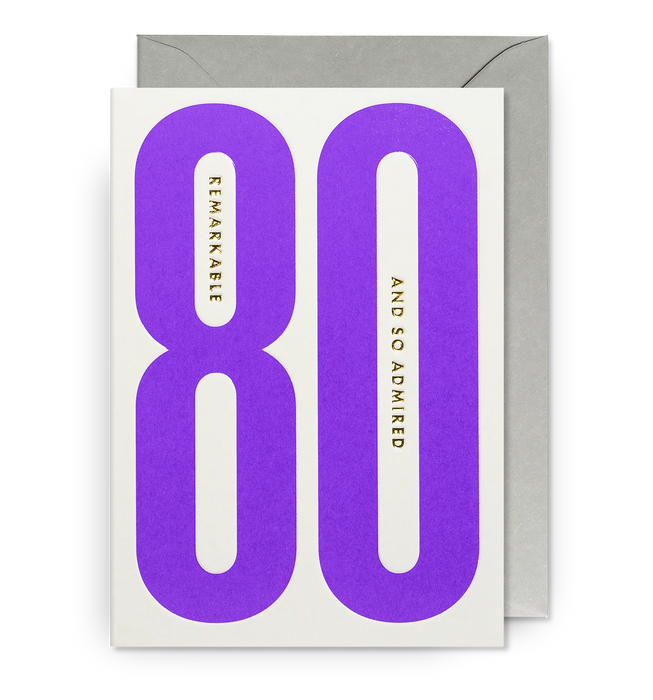 Grußkarte - Remarkable and So Admired Milestone 80th