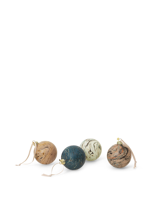 Christbaumkugeln - Marble Baubles - Set