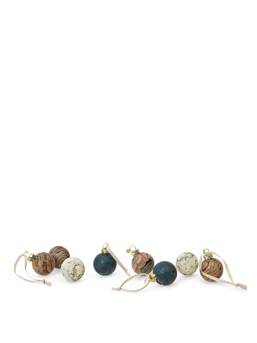Christbaumkugeln - Marble Baubles - Set