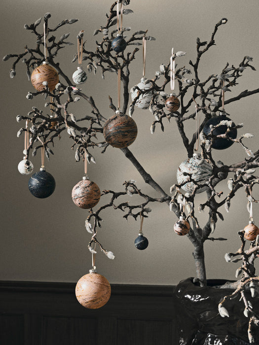 Christbaumkugeln - Marble Baubles - Set
