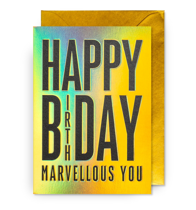 Grußkarte -Happy Birthday Marvellous You