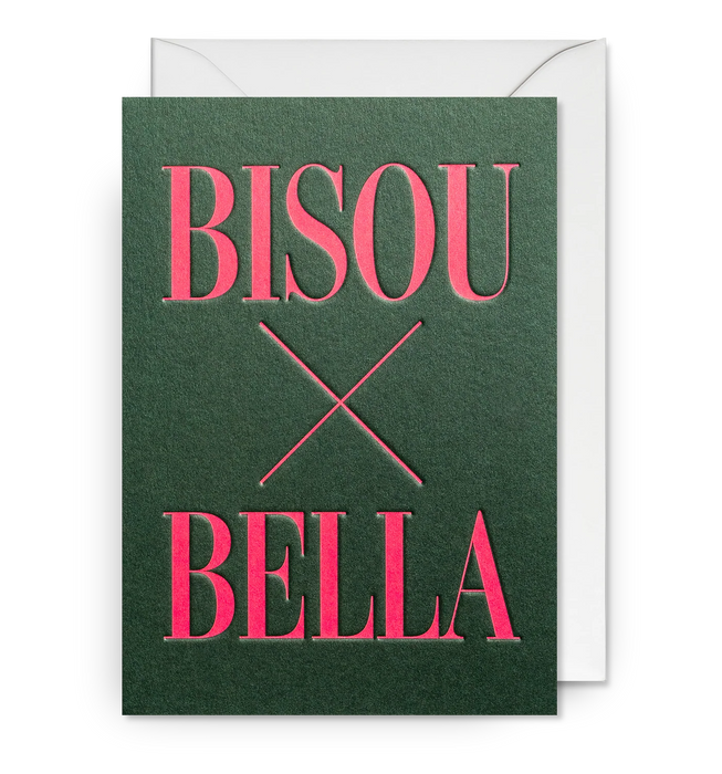 Grußkarte - Bisou X Bella