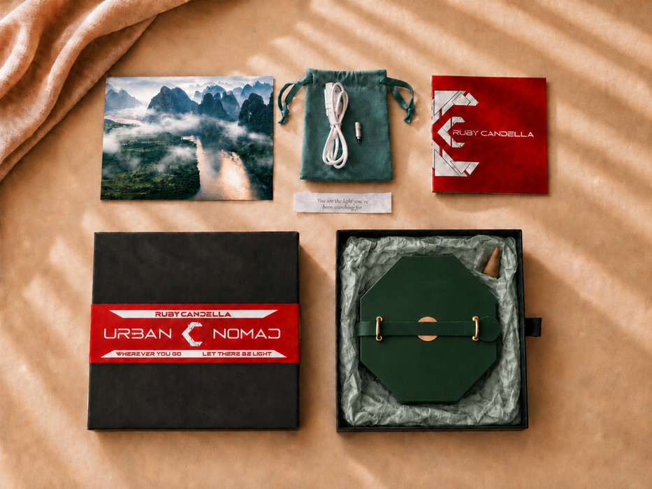 NOMAD‑Serie | Tragbare Origami‑Lampe – Ein handgefaltetes Geschenk des Lichts: Walnuss (Massivholz)