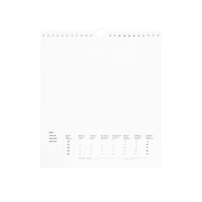 Bastelkalender 2027 - Weiß