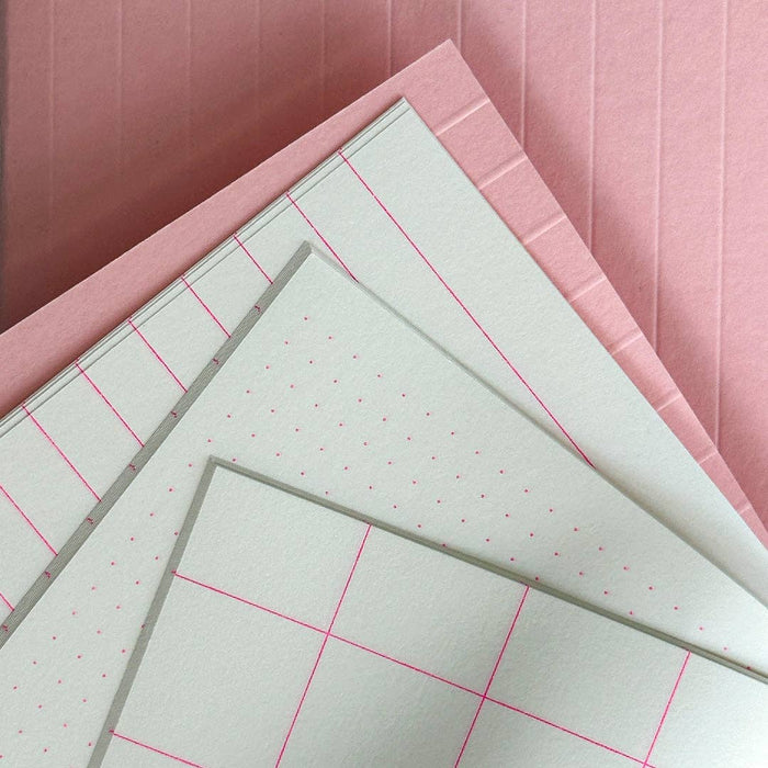 Grid Powdered Pink Notizbuch Premium