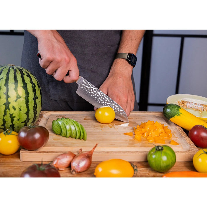 KOTAI kitchen - Das Komplettset: 6 Messer (Schälmesser + Santoku + Gyuto + Filetiermesser + Brotmesser + Hackbeil)