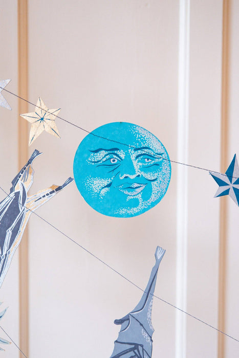 Man on the Moon - Genähte Girlande