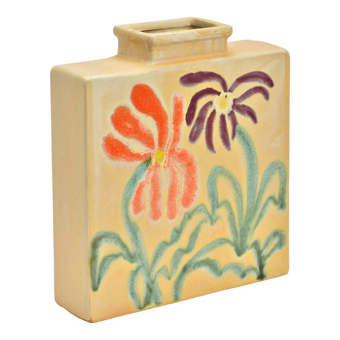 Vase aus Steingut, Beige