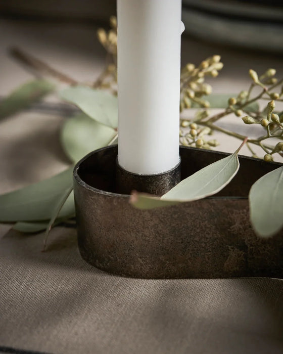 Advent Kerzenständer - HDFlood, Antikes Braun