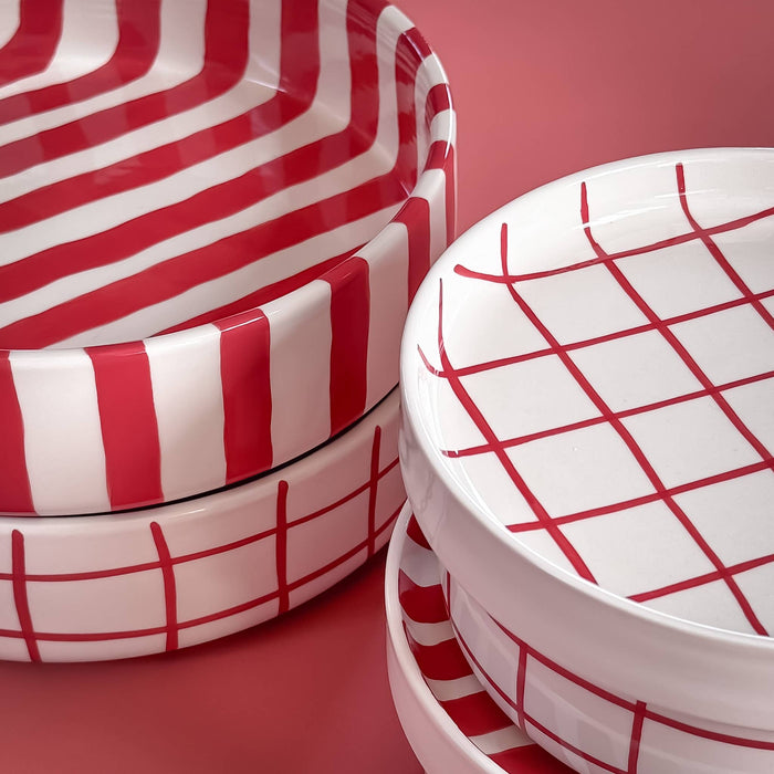 Schale Grid Small- Tramonto Red