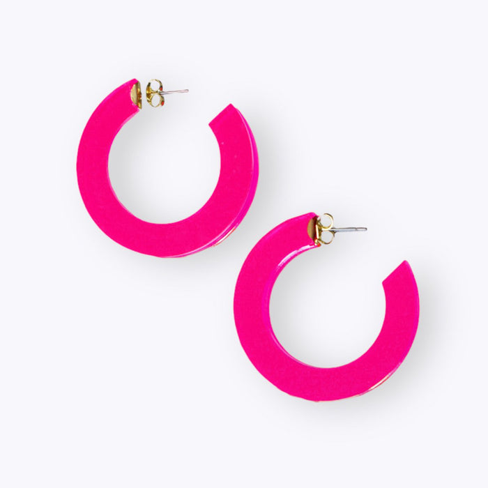 Recycled plastic hoops neonpink