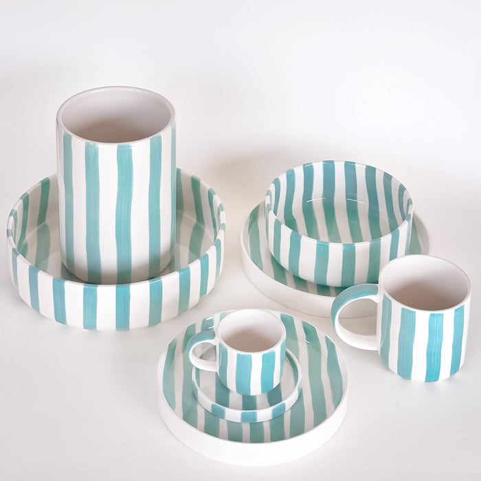 Espresso  Stripes - amalfi mint (2er Set - 4 Teile)
