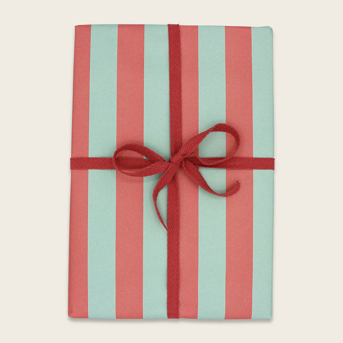 Ava & Yves Geschenkpapier gestreift - Rosa / Blau
