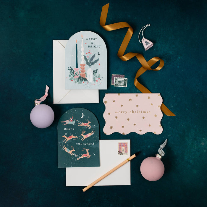 Grußkarte - Weihnachtskarte mit Kerzen