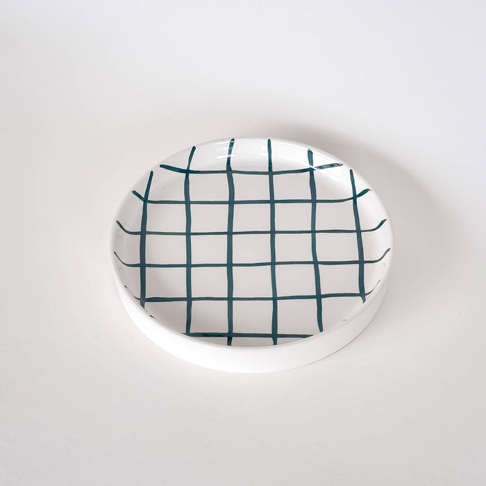 Teller Grid Klein - Gentle Green