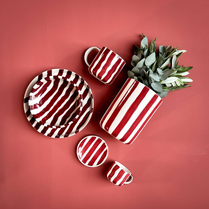 Schale Stripes - tramonto red