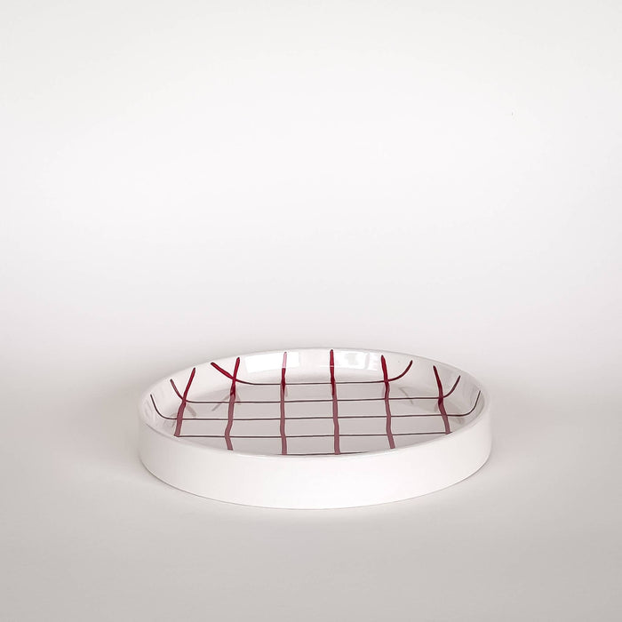 Teller klein Grid - Tramonto Red