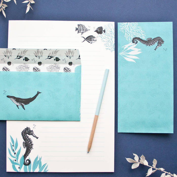 Briefpapier Set Seepferdchen