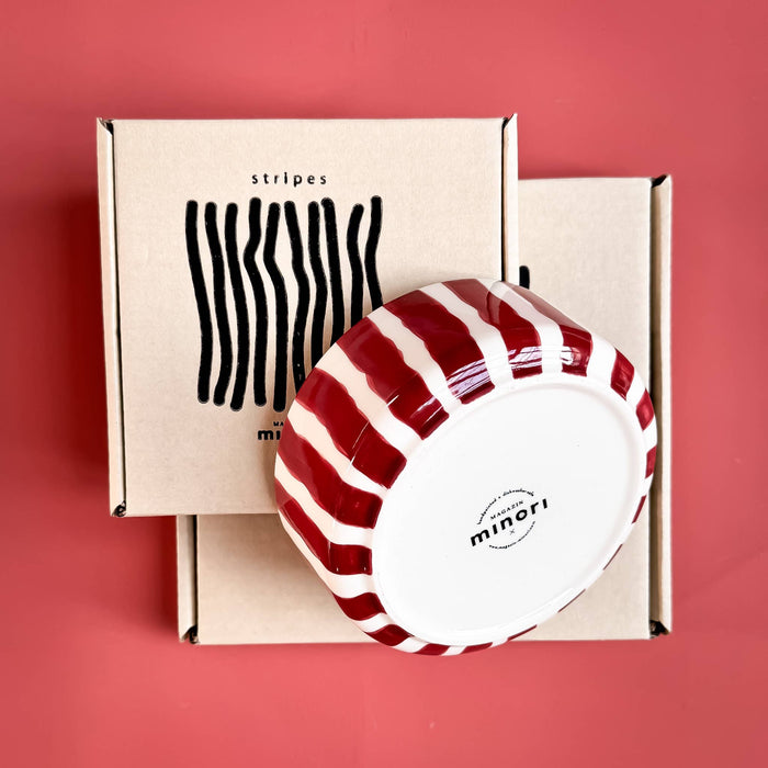 Schale Stripes - tramonto red