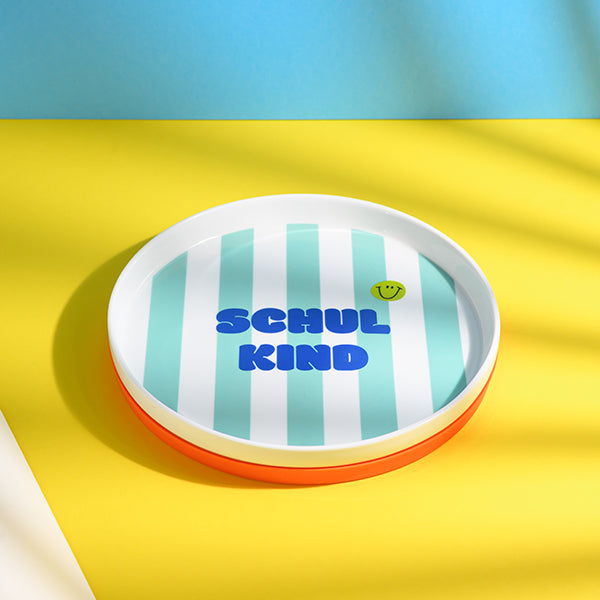 Ava & Yves Porzellanset Schulkind Stripes Blau