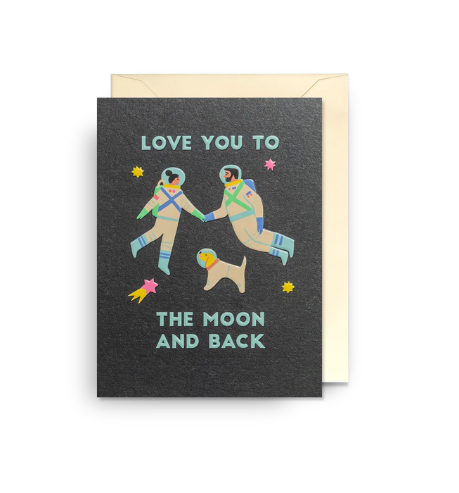 Grußkarte - Astronauts To the Moon and Back Mini by Naomi Wilkinson