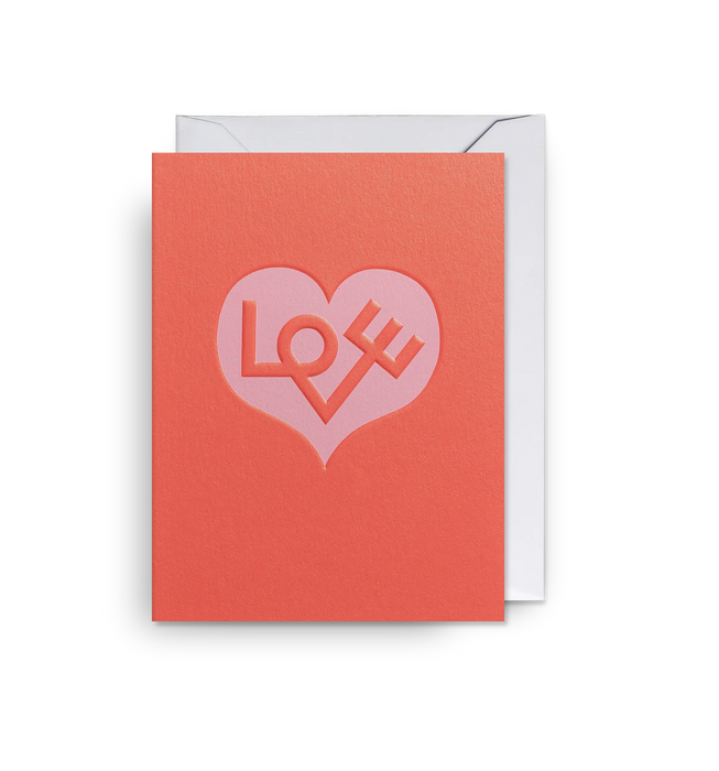 Grußkarte - Love Heart Red Mini Card by Alexander Girard