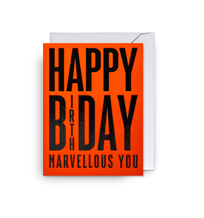 Grusskarte - Happy Birthday Marvellous You