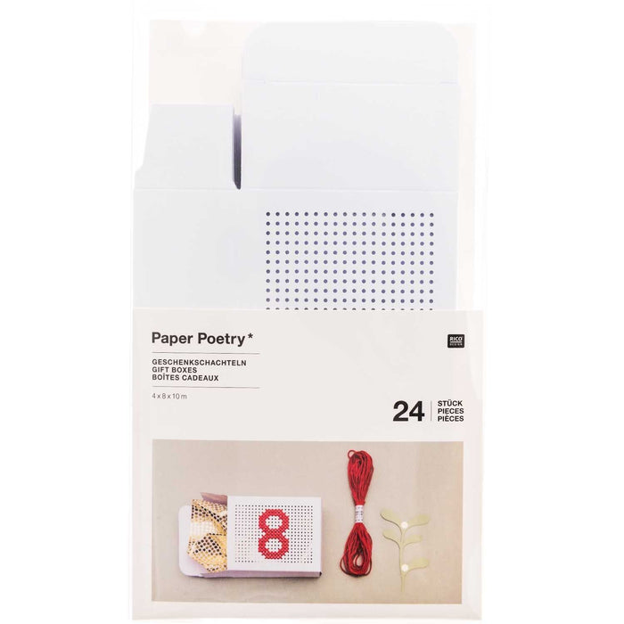 Geschenkschachteln 24 Stück zum Besticken