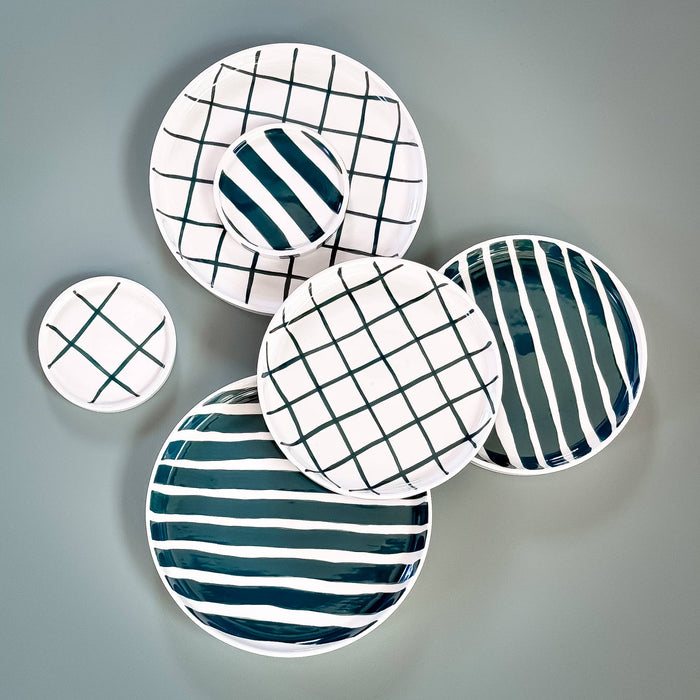 Teller Grid Klein - Gentle Green