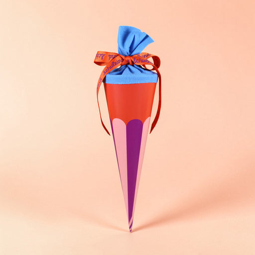 Ava & Yves Schultüte Eisbecher - 35 cm - Orange/Rose/Magenta