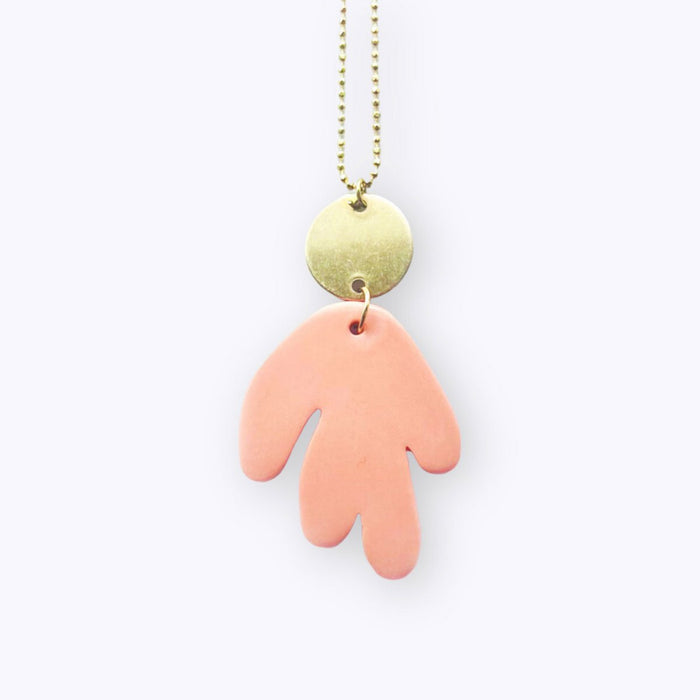 Porcelain necklace matisse pink