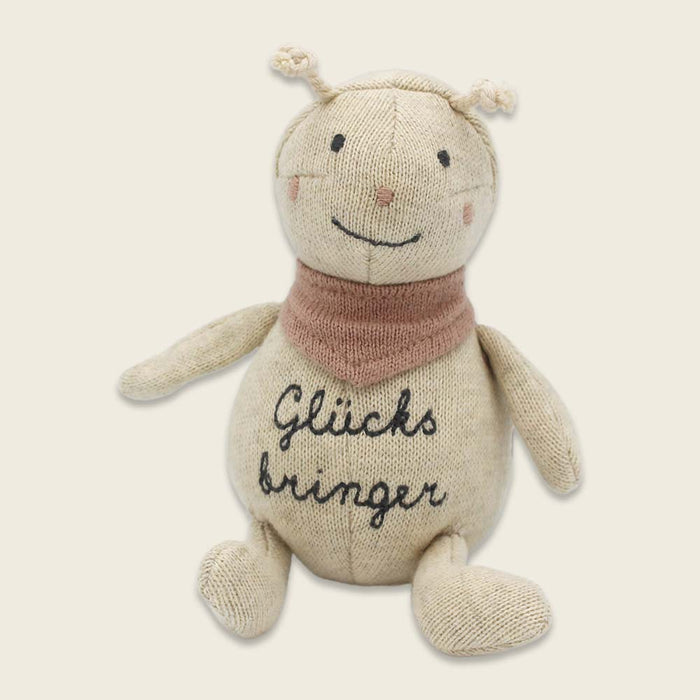Marienkäfer „Glücksbringer“, creme/blau/rosa Kuscheltier