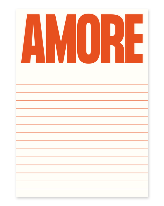 Notizblock AMORE, DIN A5 – Weiß/Rot
