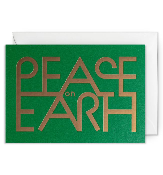 Grußkarte Weihnachten - Peace on Earth
