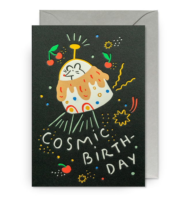 Grußkarte - Cosmic Birthday