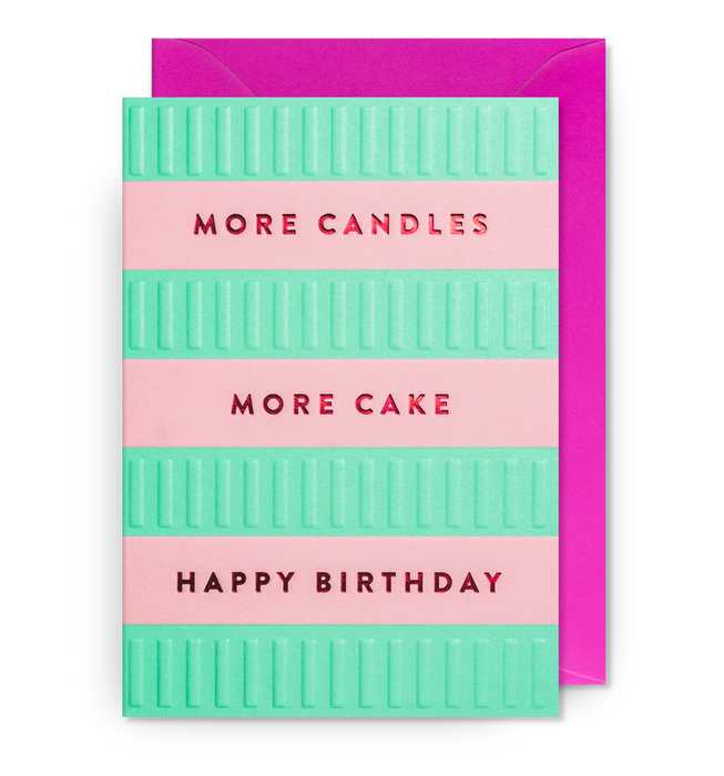Grußkarte Geburtstag "More Candles More Cake" by Postco