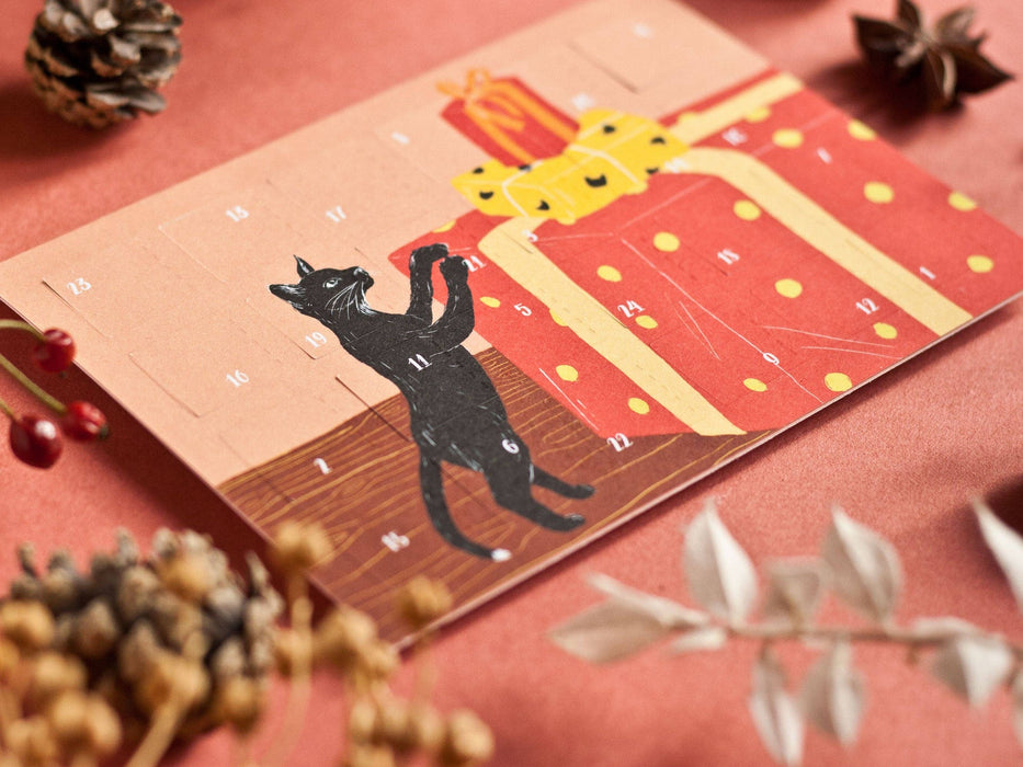 Adventskalender Postkarte Katzen A6