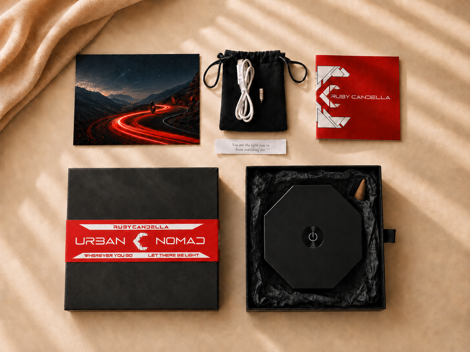 NOMAD‑Serie | Tragbare Origami‑Lampe – Ein handgefaltetes Geschenk des Lichts: Walnuss (Massivholz)