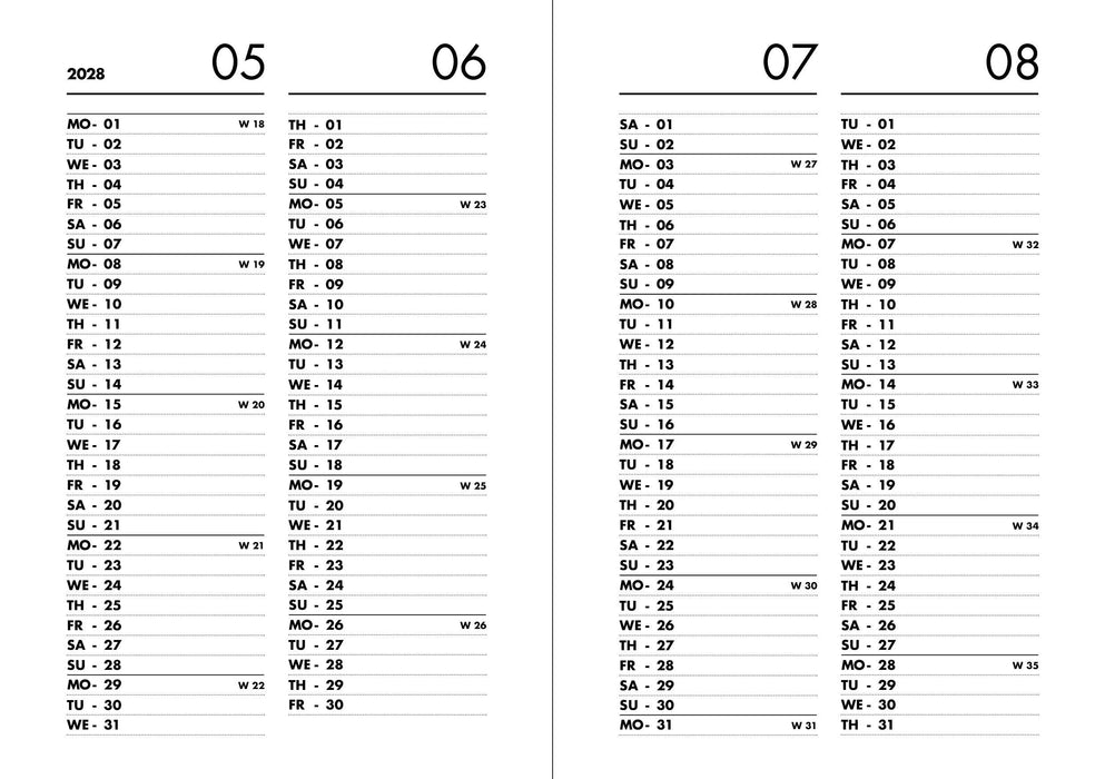 Pocket Kalender / Planner 2027 (DIN A6)