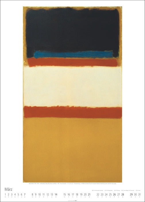 Wandkalender Mark Rothko 2027
